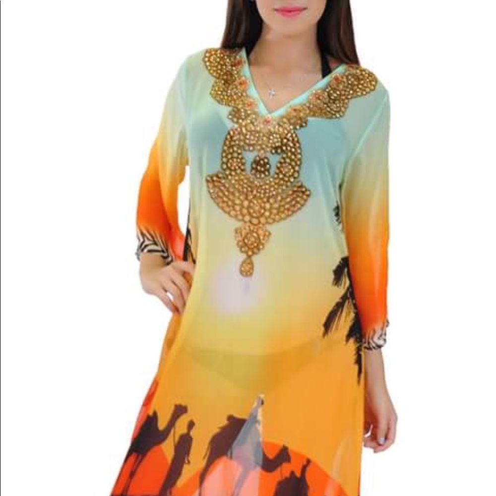 Silk long coverup